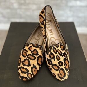 Sam Edelman Calf Hair Leopard Loafers Size 8